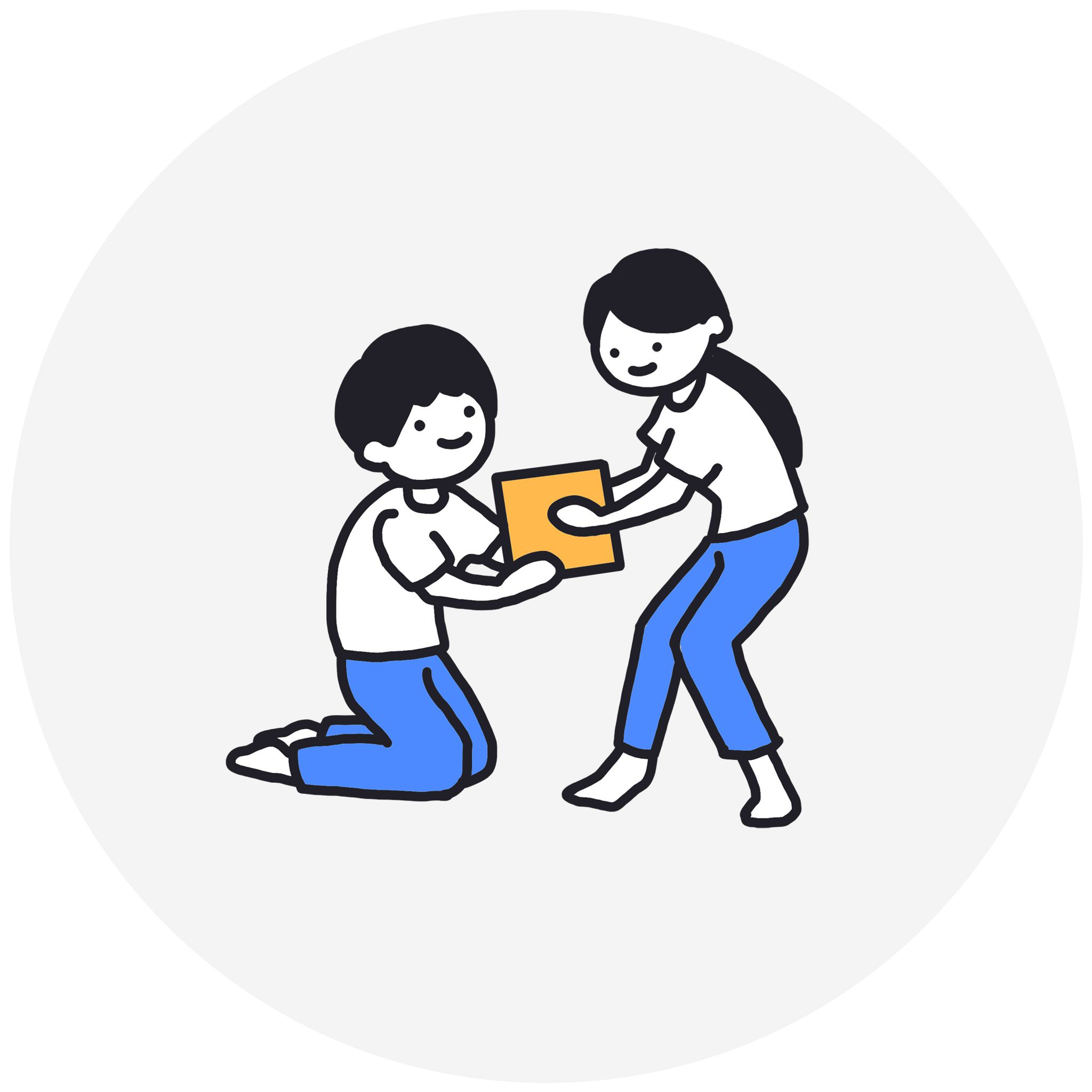 ビジネスとコミュニティの交差点のイラスト